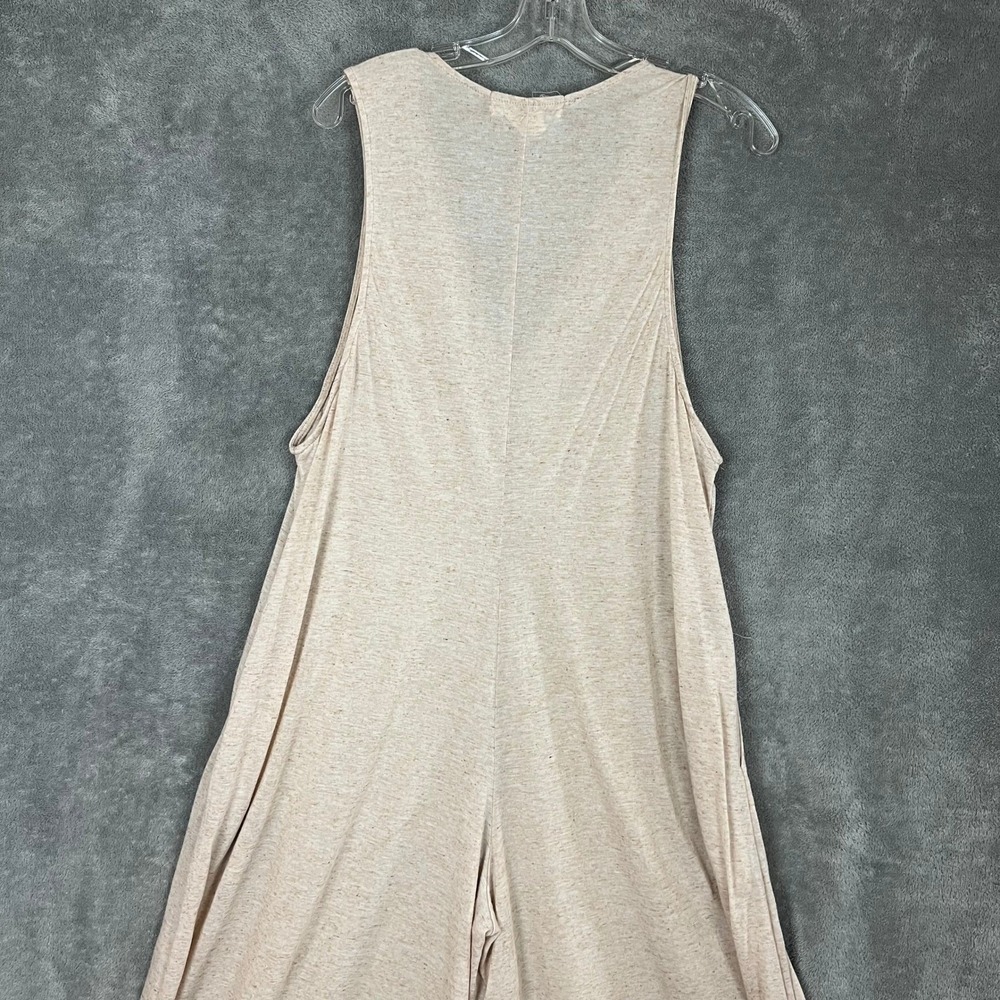 Free People Beach Jumper Womens SP Beige Wide Leg Boho Hippie Vacation Linen - Picture 7 of 10